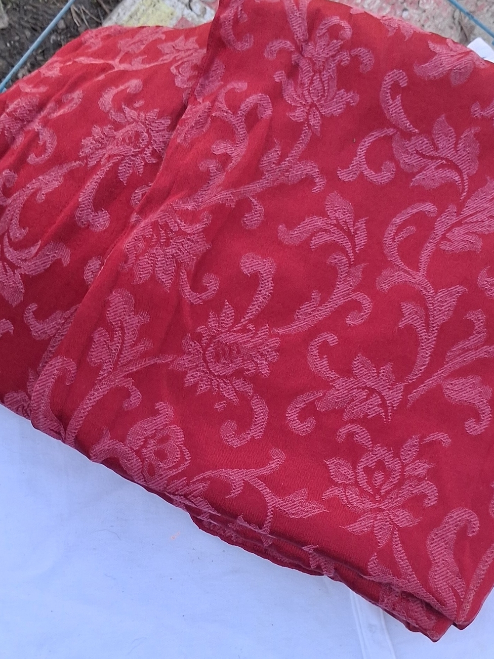Better Homes And Gardens Red Damask Jacquard Curtain Panel